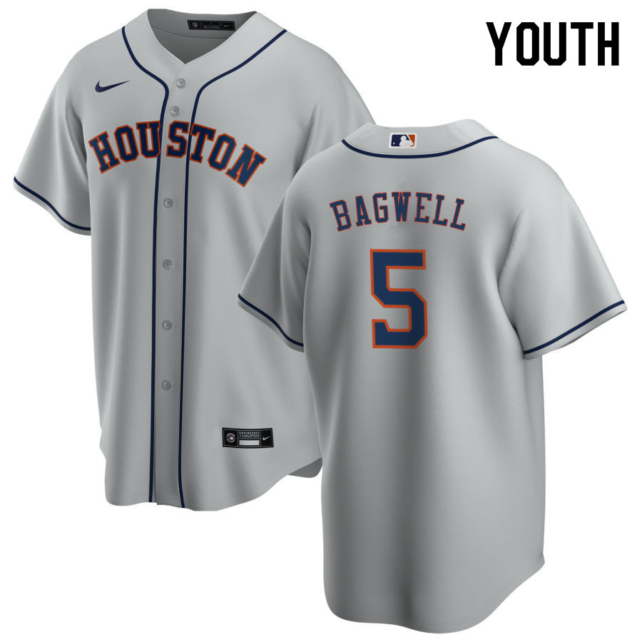 Nike Youth #5 Jeff Bagwell Houston Astros Baseball Jerseys Sale-Gray